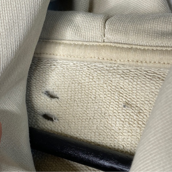 Pangaia Bone Beige Tan Pullover Organic Recycled Cotton Hoodie Size Medium - Picture 5 of 12